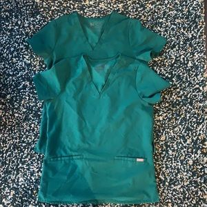 Green Figs Scrub Top